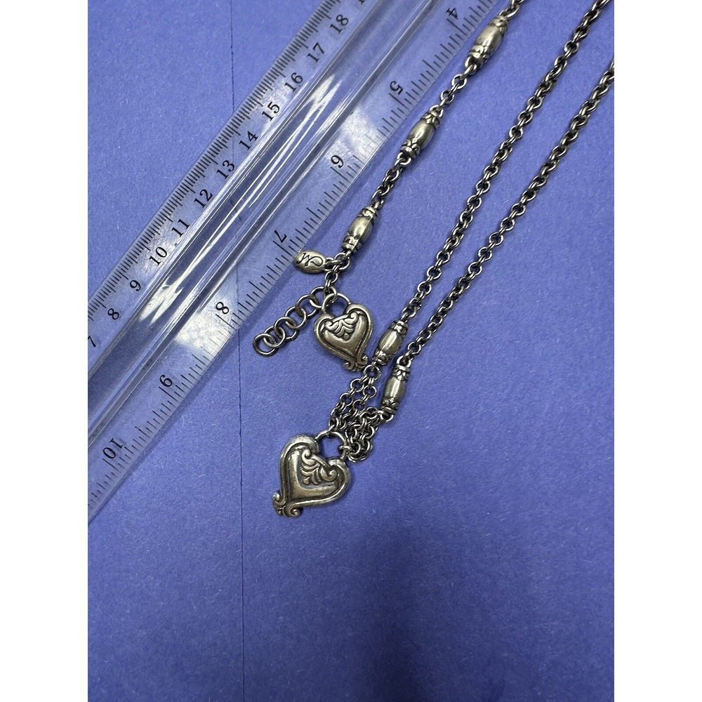 Brighton Necklace Bracelet Set Heart Creative Memories Silver Barrel Links - Picture 7 of 13